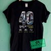 40 Years Of 1980 2020 Depeche Mode Signature Graphic Tee shirts