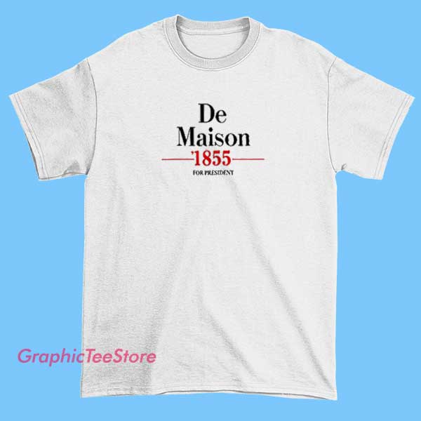 De Maison 1855 Graphic Tees Shirts 2 A graphic T-shirt inspired by De Maison 1855, featuring their logo, signature design elements, or branding motifs. The shirt could incorporate elegant or vintage-inspired graphics that reflect the style and identity of De Maison 1855.