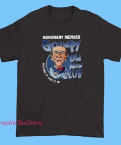 Honorary Member Grumpy Old Man Club Graphic Tee Shirts 3 A graphic tee shirt design featuring a humorous illustration or text that reads