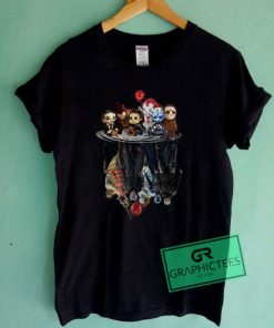 Horror movie characters water mirror reflection Graphic Tee Shirts