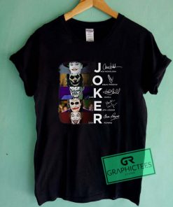 Joker Jack Nicholson Joaquin Phoenix Mark Hamill signature Graphic Tee Shirts