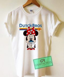 Minnie Mouse drinking Dutch Bros Coffee Graphic Tee Shirts