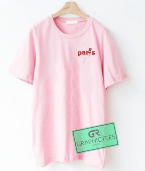 Paris Rose Graphic Tee Shirts