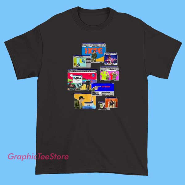 bts Graphic Tee Shirts 2 Graphic T-shirt featuring BTS band logo and members' images, styled with vibrant colors and bold text representing BTS fandom