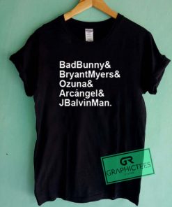 Bad Bunny and Bryant Myers Graphic Tees Shirts
