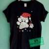 Dog Paw Christmas Printed Graphic Tees Shirts