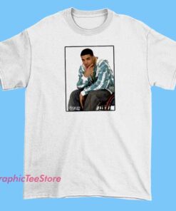 Graphic t-shirt featuring an image or illustration of Jimmy Brooks from Degrassi, with text or design elements referencing Drake and the popular TV series, suitable for fans of Degrassi and Drake.