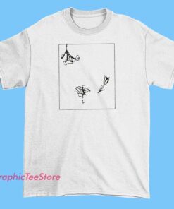 Flower Line Art Graphic Tees Shirts 4 Stylish graphic T-shirts featuring minimalist line art of various flowers. The designs showcase delicate, continuous-line illustrations of blossoms, leaves, and floral arrangements, creating an elegant and modern aesthetic perfect for casual wear.