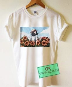 Girl And Sun Flower Comic Graphic Tees Shirts