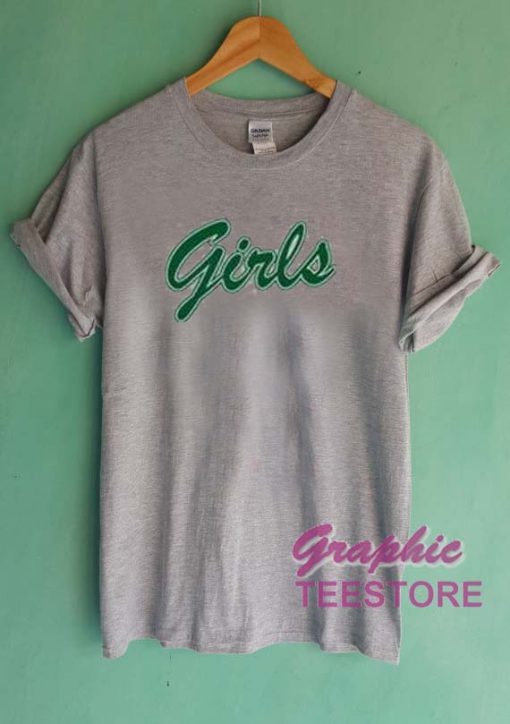 Girls Letter Green Graphic Tee Shirts
