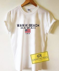 Waikiki Beach Hawaii USA Graphic Tee Shirts
