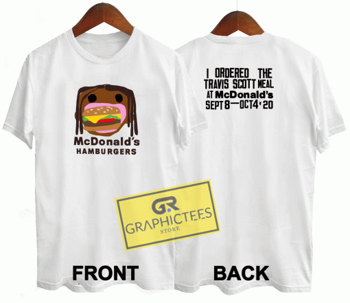 Travis Scott x McDonalds Hamburger Mouth Tee Shirts
