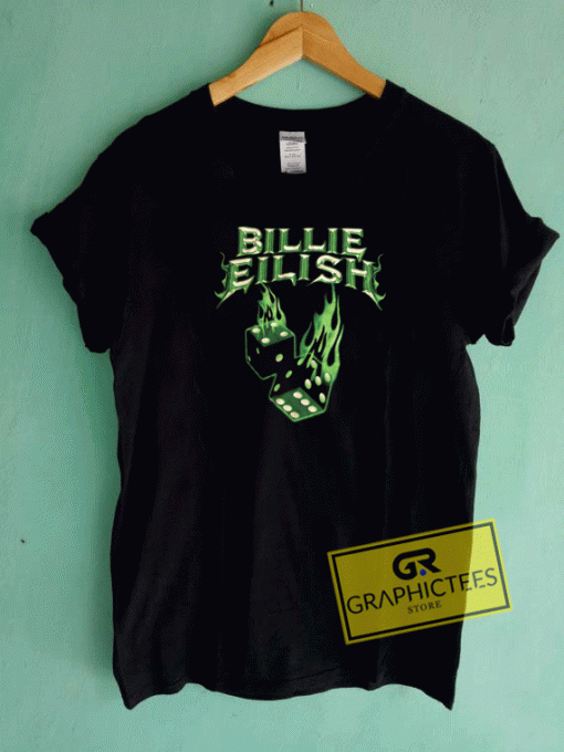 Billie Eilish Green Flame Dice Tee Shirts