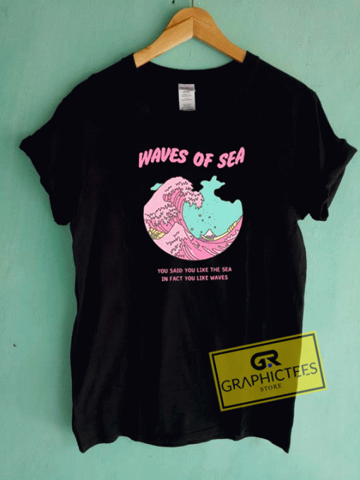 Waves Of Sea Graphic Tee Shirts