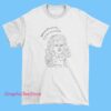 A stylish graphic tee featuring a minimalistic outline illustration of Dolly Parton, capturing her iconic hairstyle and facial features, paired with a simple, bold design perfect for fans of the country legend