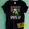 Godzilla Christmas Funny Tee Shirts