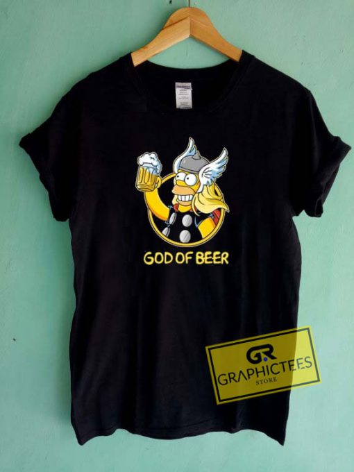 Homer God Of Beer Tee Shirts