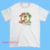 Fun graphic T-shirt showcasing Bart Simpson with Rasta-inspired style—dreadlocks, colorful red, yellow, and green accents, and Marley-themed elements—combining pop culture and reggae culture in a vibrant, playful design.