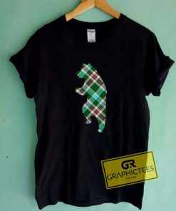 Plaid Dancing Bear Tee Shirts