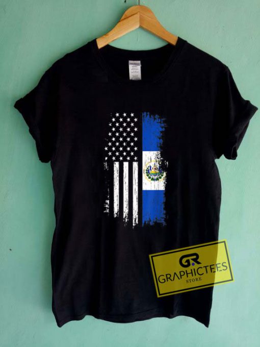 Salvadoran America Flag Tee Shirts