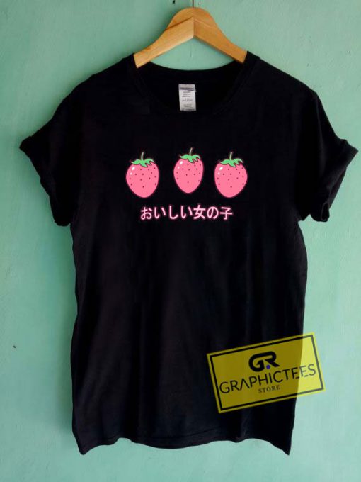 Kawaii Strawberries Funny Tee Shirts