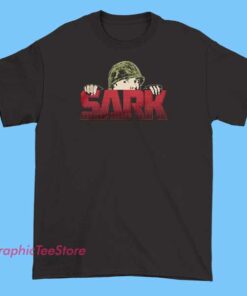 Graphic T-shirt featuring a stylized illustration or logo of Mr. Sark, with bold colors and modern design elements.