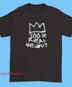 Group of people wearing different Negus T-shirts at a street event.