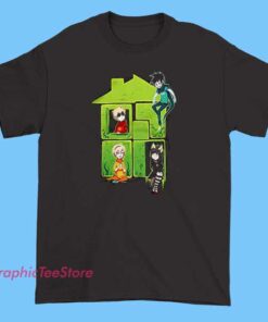 Homestuck Graphic Tee Shirts 3 Graphic design of the Huayuansvip Homestuck logo, featuring stylized elements and symbols associated with the Homestuck webcomic fandom, displayed on a T-shirt.