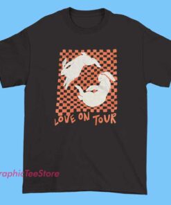 Love On Tour HSHQ Merch T-shirt featuring bold graphic design, ideal for fans of the tour and merchandise enthusiasts.