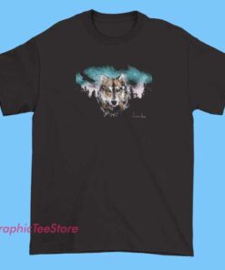 Grey Night Topshop Wolf Shirt 3 Grey Topshop shirt featuring a stylish wolf graphic design, with a relaxed fit and casual night-time aesthetic, perfect for everyday wear.