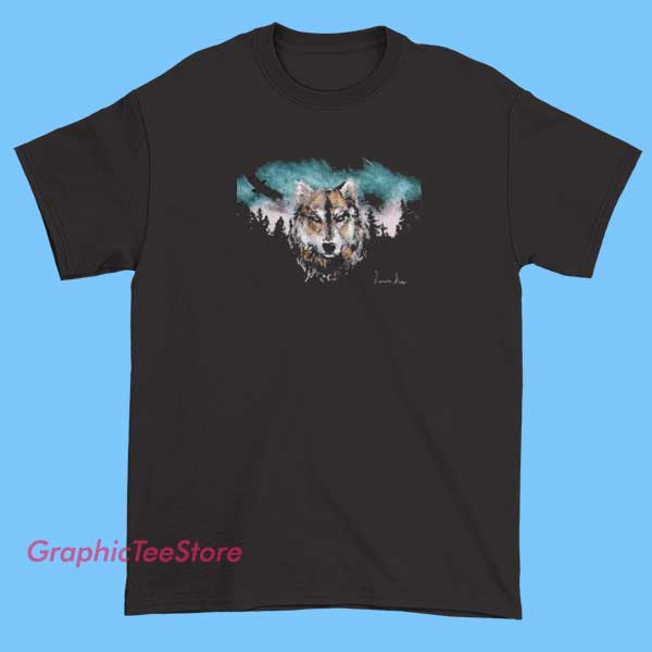 Grey Night Topshop Wolf Shirt 2 Grey Topshop shirt featuring a stylish wolf graphic design, with a relaxed fit and casual night-time aesthetic, perfect for everyday wear.