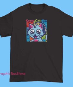 Merch Gravycatman Shirt 3 A trendy graphic T-shirt featuring GravyCatMan's logo or character design. The shirt may include playful or cartoon-style artwork of GravyCatMan, with bold colors and eye-catching fonts, perfect for fans of the popular YouTuber and content creator.