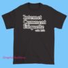 A stylish T-shirt featuring a design inspired by Internet Comment Etiquette, possibly including humorous.