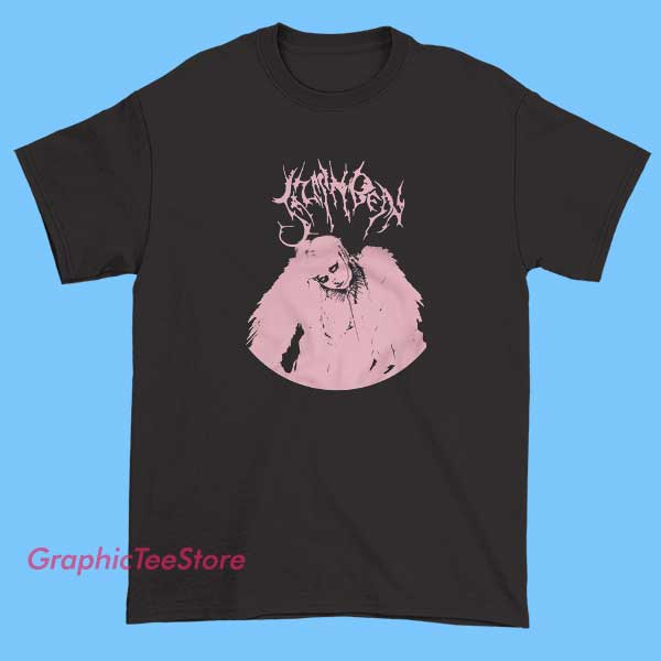 Monster Pink Jazmin Bean Merch Shirt 2 A pink t-shirt featuring Jazmin Bean's "Monster" design or logo from her merchandise collection, showcasing bold graphics and artistic elements related to her brand.