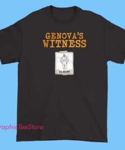 Black T-shirt featuring a bold graphic design with the names 'Big Lenny,' 'Delray,' and 'Jason Genova' arranged creatively, accompanied by stylized portraits or icons representing each individual, capturing a fan or community vibe