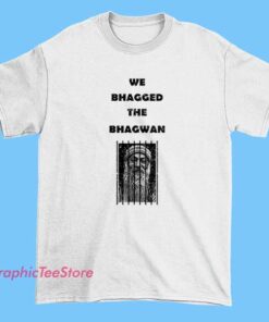 A humorous photo of someone wearing a t-shirt with the phrase 