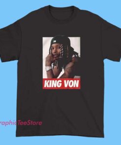 King Von Outfits Vintage Shirt 5 A vintage-style shirt featuring King Von-inspired outfits, showcasing classic streetwear elements like baggy jeans, graphic tees, or baseball caps, designed for fans of his style and legacy.