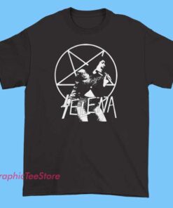 A variety of T-shirts featuring designs inspired by Selena Slayer, showcasing artwork, logos, and references related to the singer or character, perfect for fans of her music or style.
