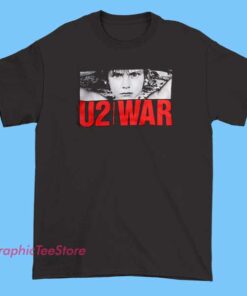 The u2 War Shirt 5 A graphic T-shirt featuring artwork inspired by U2's album