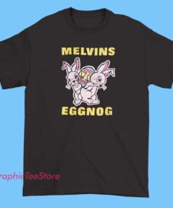 Vintage 1991 Melvins Eggnog Shirt 5 A vintage-style T-shirt design inspired by the 1991 Melvins eggnog shirt, featuring retro typography, distressed graphics, and possibly classic artwork or logos from that era to evoke a nostalgic feel. Would you like a specific design concept or help sourcing a similar style?