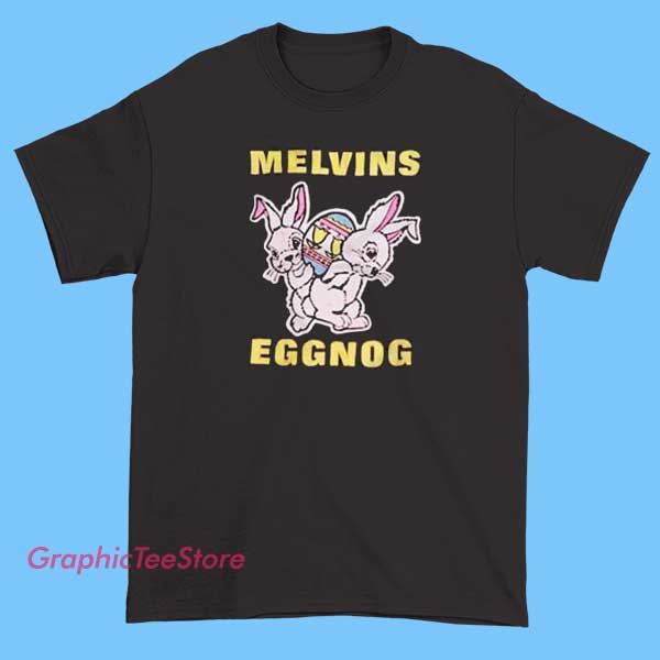 Vintage 1991 Melvins Eggnog Shirt 2 A vintage-style T-shirt design inspired by the 1991 Melvins eggnog shirt, featuring retro typography, distressed graphics, and possibly classic artwork or logos from that era to evoke a nostalgic feel. Would you like a specific design concept or help sourcing a similar style?