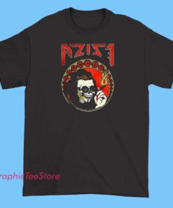 Vintage Azizi Gibson album merchandise, featuring artwork and design elements inspired by his music, with retro-style graphics and bold typography reflecting his unique hip-hop and alternative aesthetic.