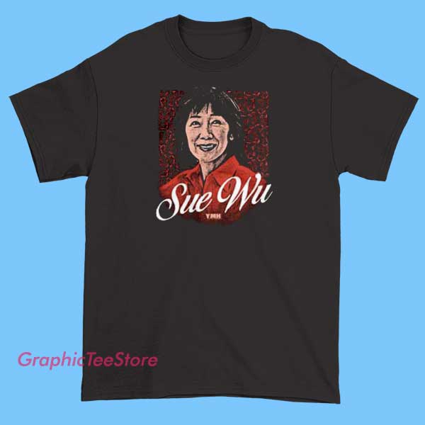 Method Tom Segura Sue Wu T Shirt 2 Black T-shirt featuring a humorous design with text that references comedian Tom Segura, with additional elements or references to Sue Wu, presented in bold white font.