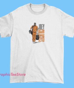 Design Merch Joey Cold Cuts Shirts 3 Image of a Joey Cold Cuts themed t-shirt featuring a playful cartoon sandwich with layers of deli meats, cheese, and lettuce, accompanied by bold, fun lettering that says 'Cold Cuts Crew'
