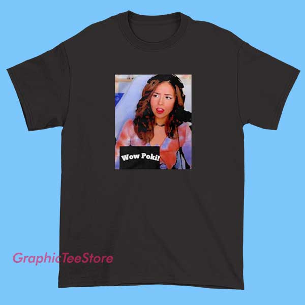 Mugshot Youtuber Pokimane Open Shirt 2 A mugshot-style photo of YouTuber Pokimane with an open shirt, capturing a casual and candid appearance.