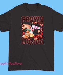 Design of a bootleg vintage-style AP Dhillon merchandise T-shirt featuring retro-inspired graphics, distressed text, and nostalgic aesthetics reminiscent of classic band or artist merch, with an edgy and rebellious vibe