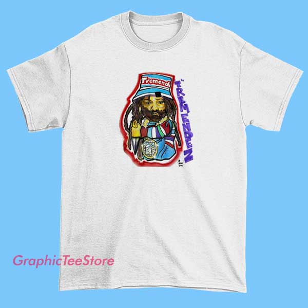Kanye West Tremendi Shirt 2 A Kanye West Tremendi shirt featuring bold, stylish typography and modern graphic design elements inspired by his fashion and music aesthetic.