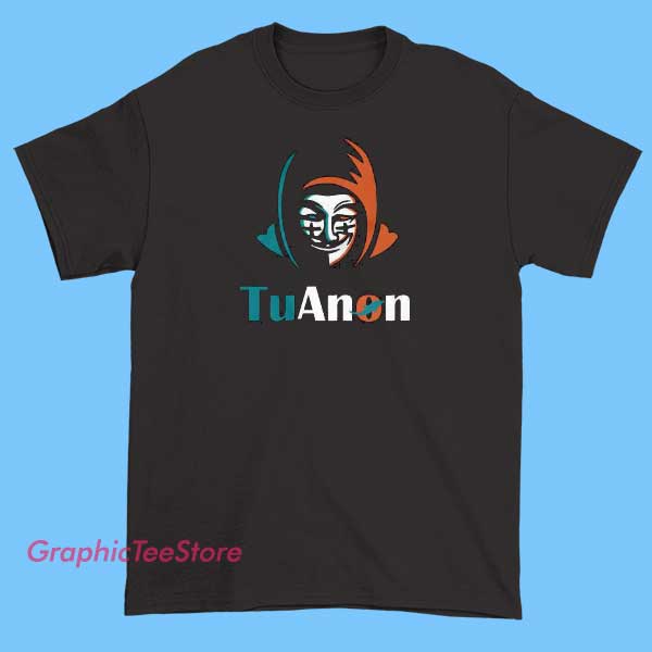Tua Tagovailoa Miami Football Fan Meme Tuanon Shirt 2 A vibrant T-shirt featuring a meme-inspired design with Tua Tagovailoa, the Miami Dolphins quarterback, and the word 'Tuanon,' celebrating Miami football fans. The shirt showcases a cartoon or graphic of Tua in action, along with team logos and humorous or supportive captions.