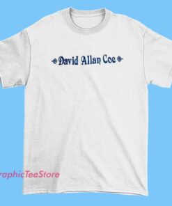 Letter Logo David Allan Coe T Shirt 5 A stylish letter logo design for a David Allan Coe-themed T-shirt, featuring bold initials or typography inspired by the country musician's style.