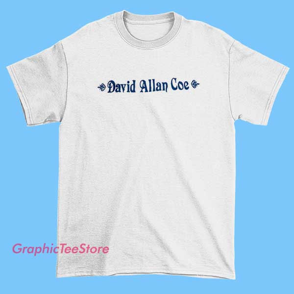 Letter Logo David Allan Coe T Shirt 2 A stylish letter logo design for a David Allan Coe-themed T-shirt, featuring bold initials or typography inspired by the country musician's style.